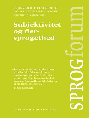cover image of Subjektivitet og flersprogethed